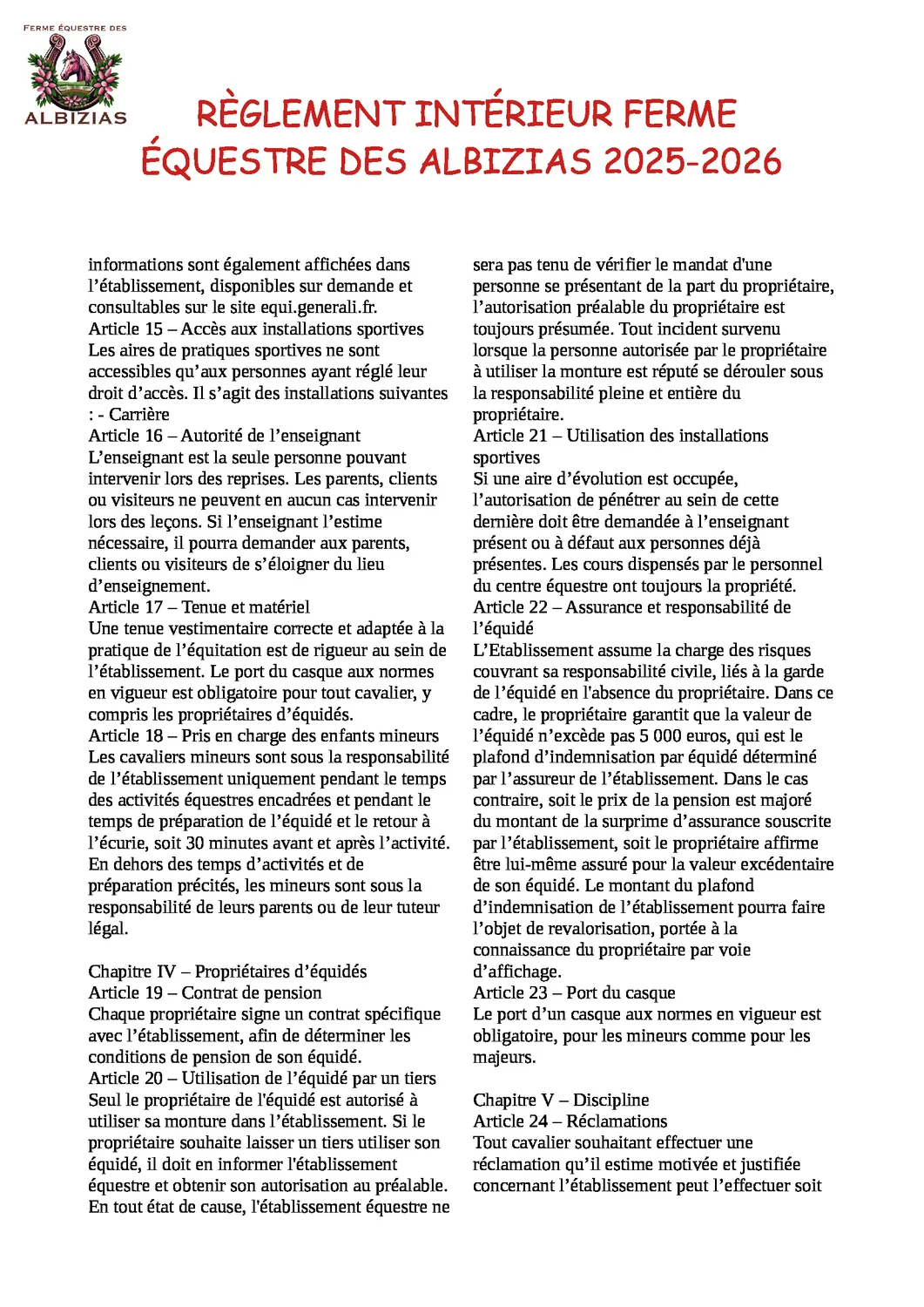 ferme equestre severac